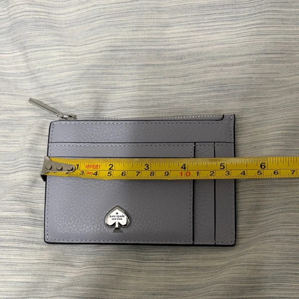 kate spade Card & Key Holder with Silver Spade Hardware - Picture 3 of 7